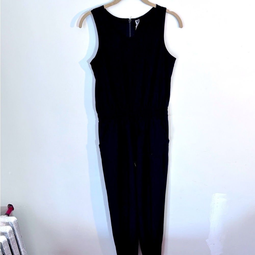 CXJ Justice Black Jumpsuit Romper Youth Size 18 Zip Back Sleeveless